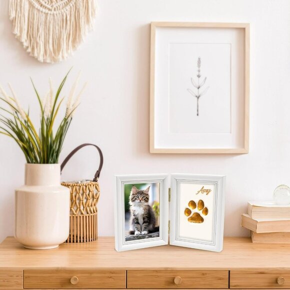 Paw Print Kit with Picture Frame and Imprint Clay, Pawprints Impression Keepsake - Picture 4 of 6